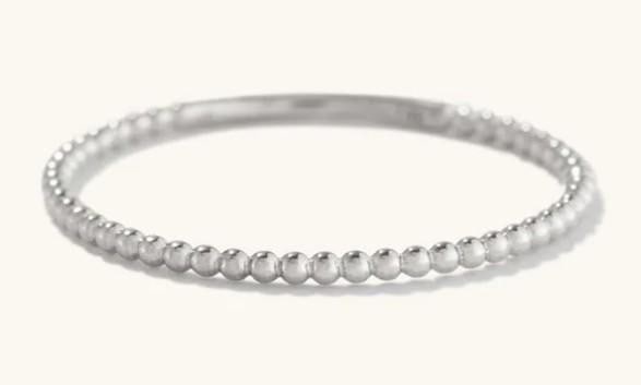 Delicate Beaded Stacking Ring - 2