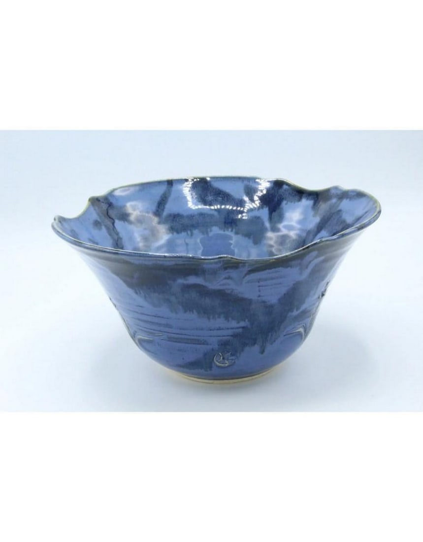 Medium Blue Salad Bowl (1 of 1)