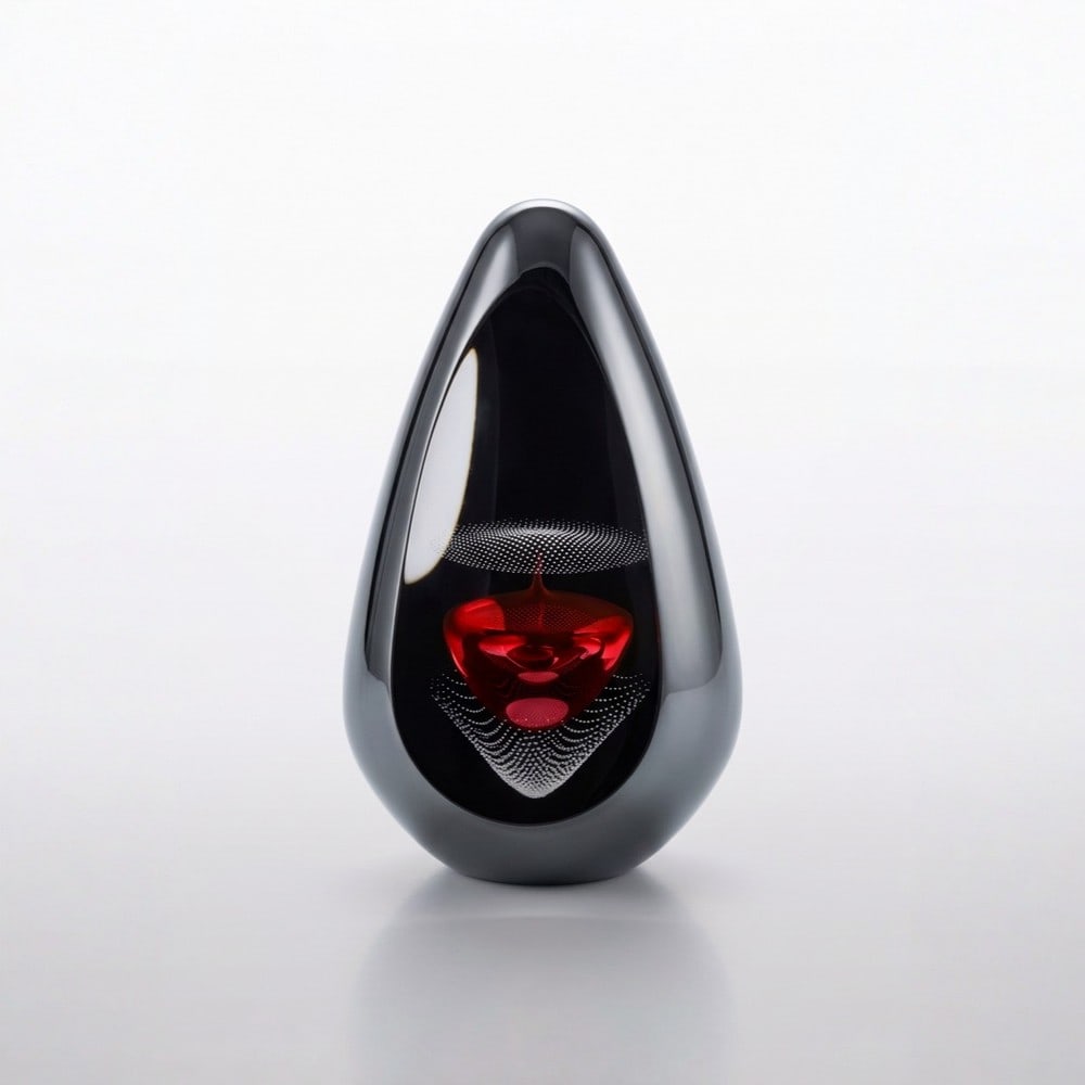 Black Ornament ‘Teggno’ – Art Glass Sculpture (1 of 3)