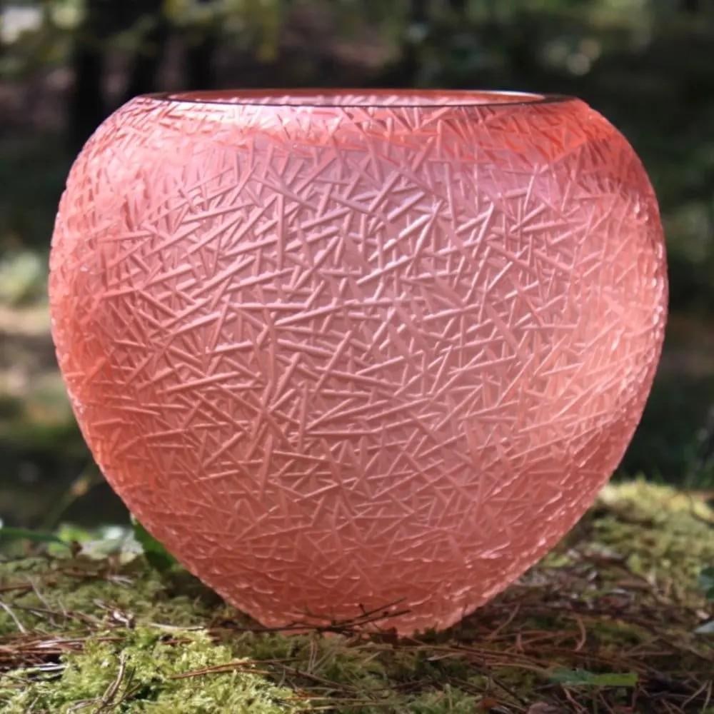 Wild Strawberry Glass Bowl by Jan Falta: Wild Strawberry Glass Bowl by Jan Falta This beautifully hand-cut strawberry bowl by renowned Czech glass artist Jan Falta is a masterpiece of craftsmanship. Shapely and meticulously etched, it