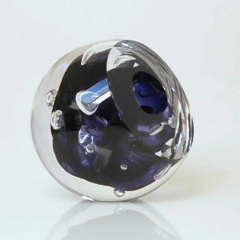 Midnight' Handblown Glass Sculpture by Charlotte Wilkinson: 'Midnight' Handblown Glass Sculpture by Charlotte Wilkinson Charlotte’s handblown glass sculptures are both visually captivating and beautifully tactile, and "Midnight" is a