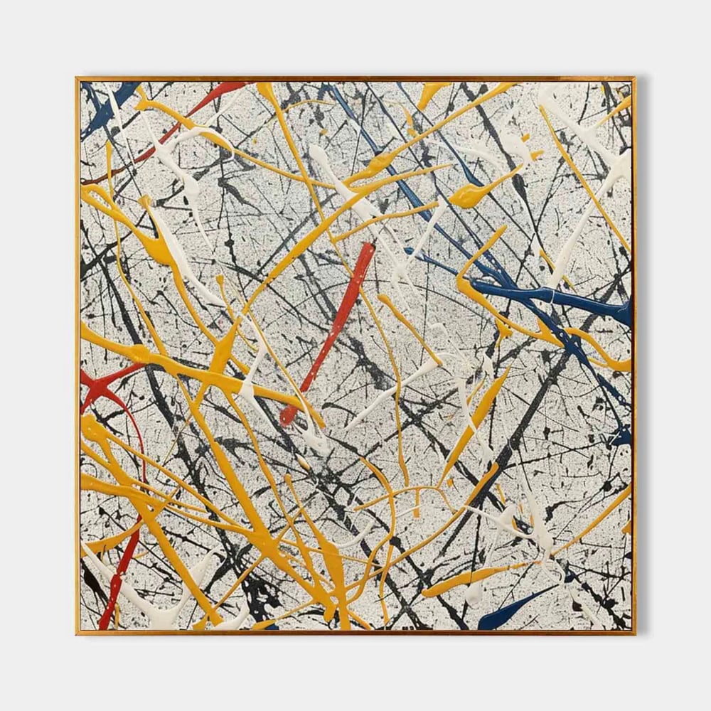 Chaotic Symphony Abstract Expressionist Art Canvas Painting (1 of 4)