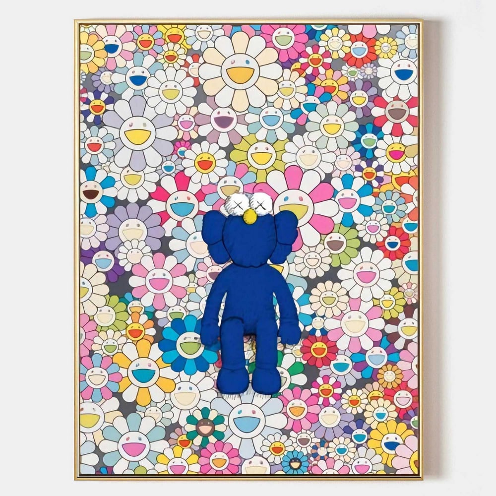 KAW Pop Art Frameless Canvas: KAW Pop Art Frameless Canvas This KAW-inspired pop art canvas captures bold lines and striking colors in a frameless design, emphasizing its modern aesthetic. A statement piece that seamlessly blends 