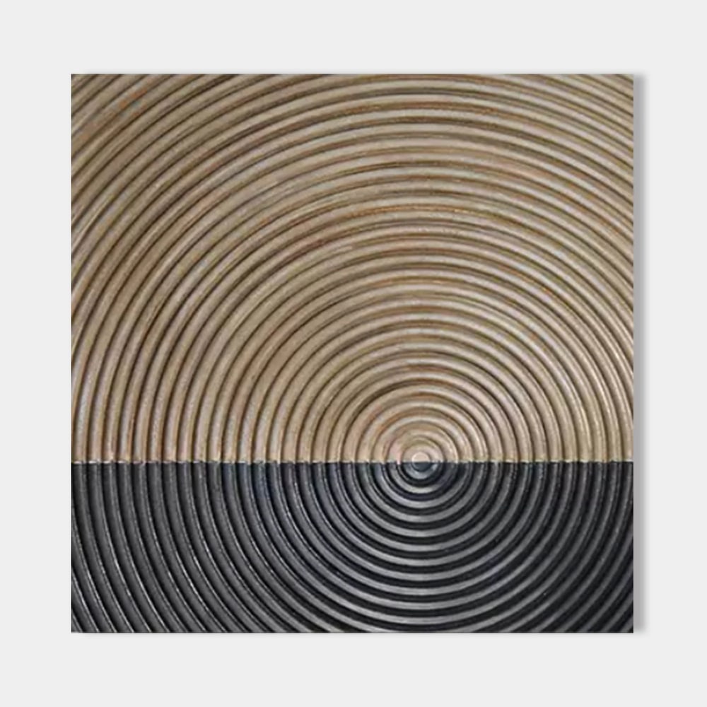 Wasabi-Sabi Inspired Brown & Black Textured Wall Art Canvas Painting (1 of 6)