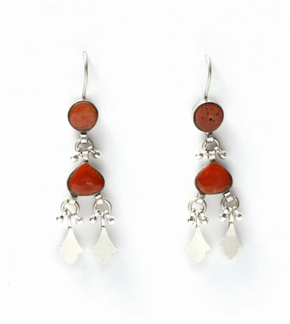 Mystic Coral Gemstone Drops: Mystic Coral Gemstone Drops Enhance your style with the perfect charm jewelry! Corals, long cherished in amulets, heirlooms, and tribal adornments, bring timeless allure to these sterling silver dangl