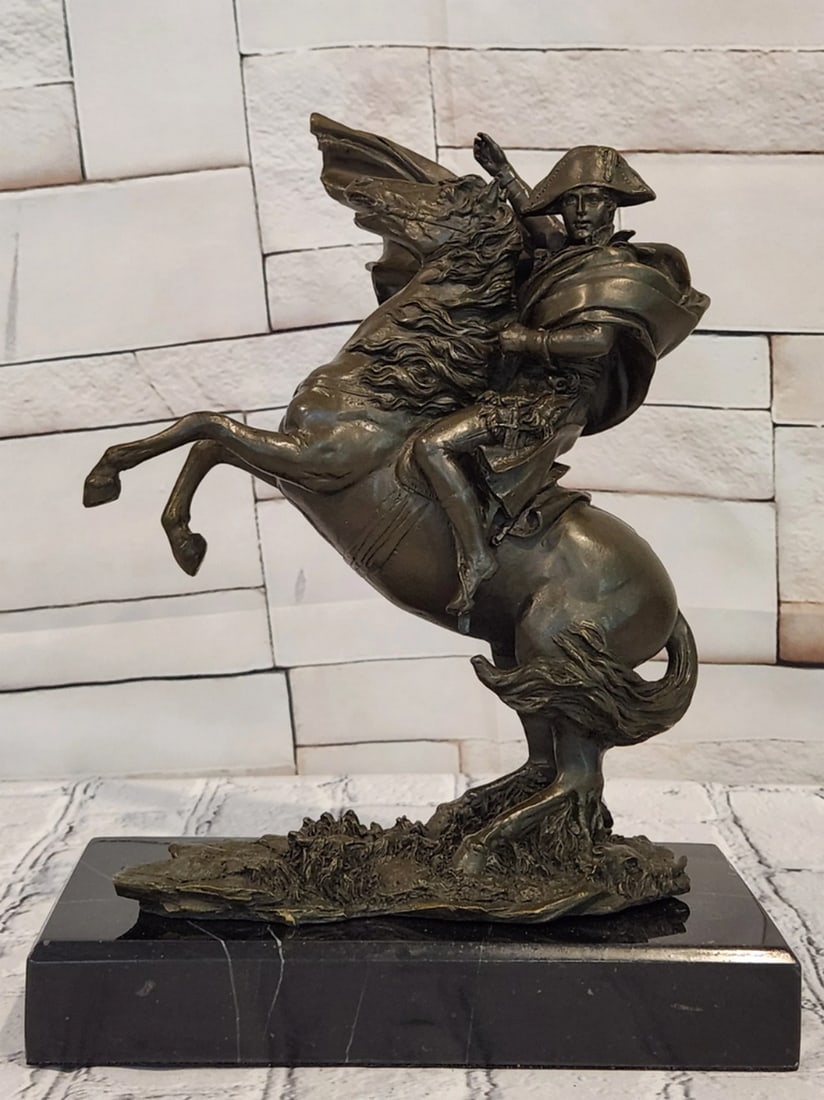 Napoleon Bonaparte Crossing the Alps Bronze Sculpture - 10" x 8" (1 of 6)