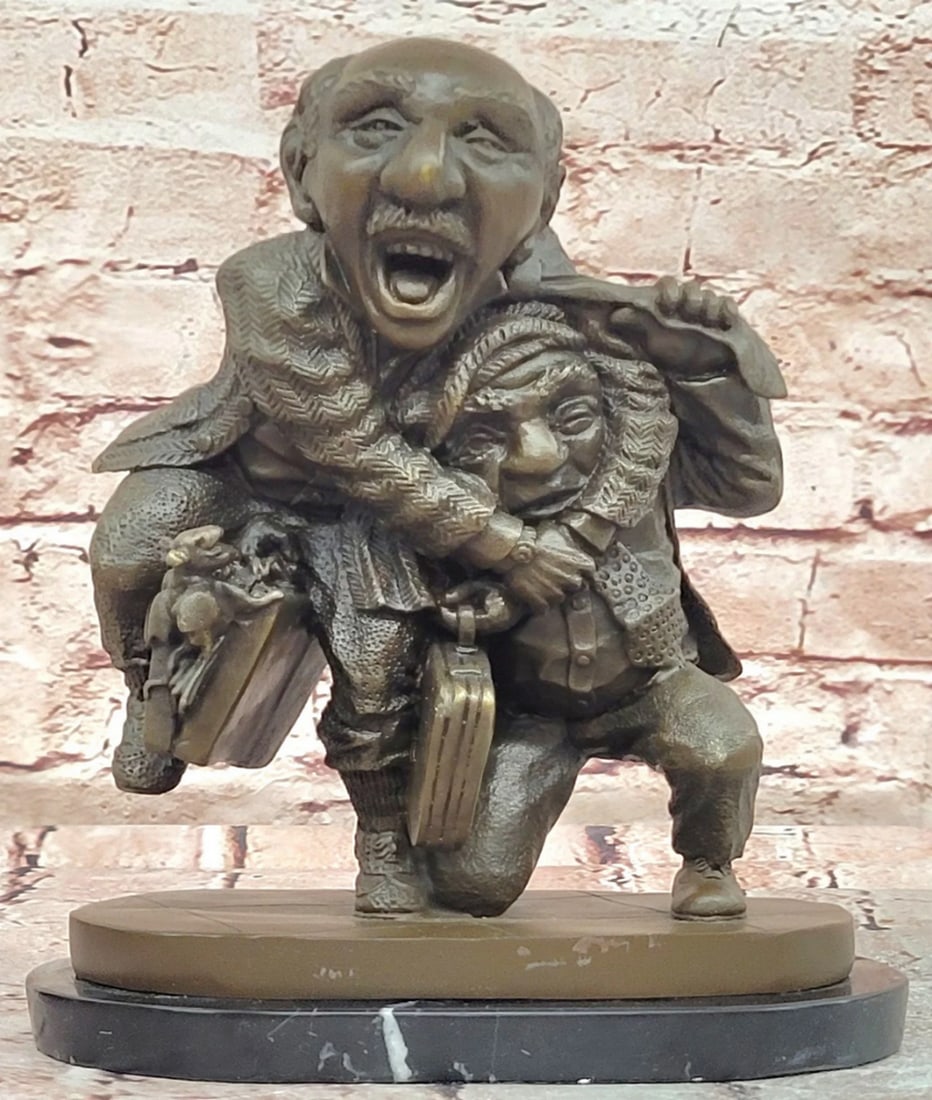 Milo "Out of Court Settlement" Original Bronze Sculpture - 8" x 6": Milo "Out of Court Settlement" Original Bronze Sculpture - 8" x 6" This bronze sculpture titled "Out of Court Settlement" depicts a narrative scene of human interaction, with figures arranged to sugge