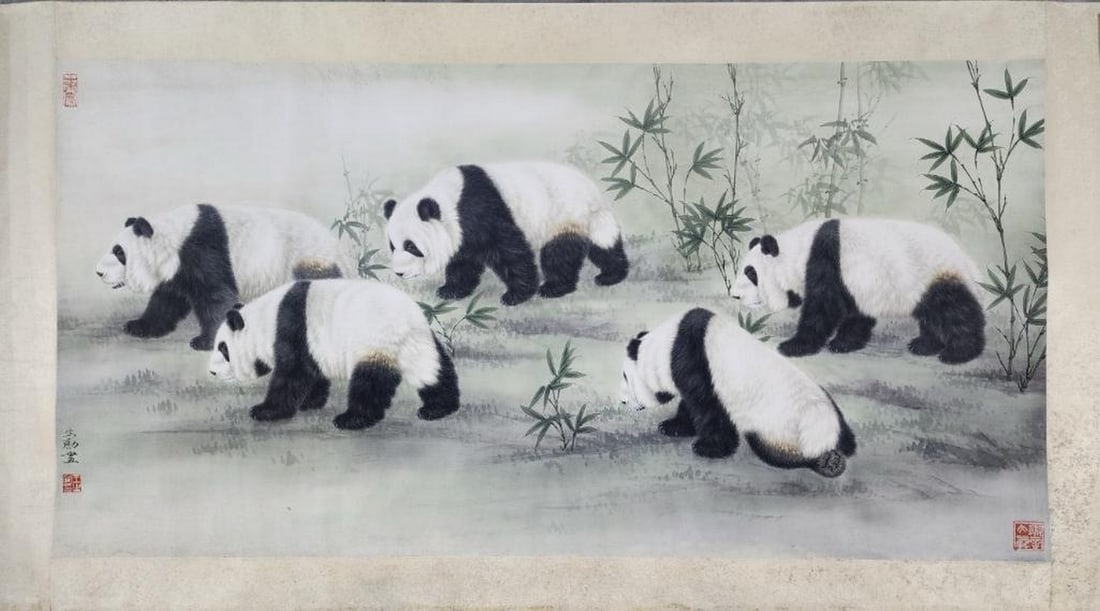 Inspired Chinese Brush Handpainting on Paper Bearing the Mark of Wang Shenyong (1 of 9)