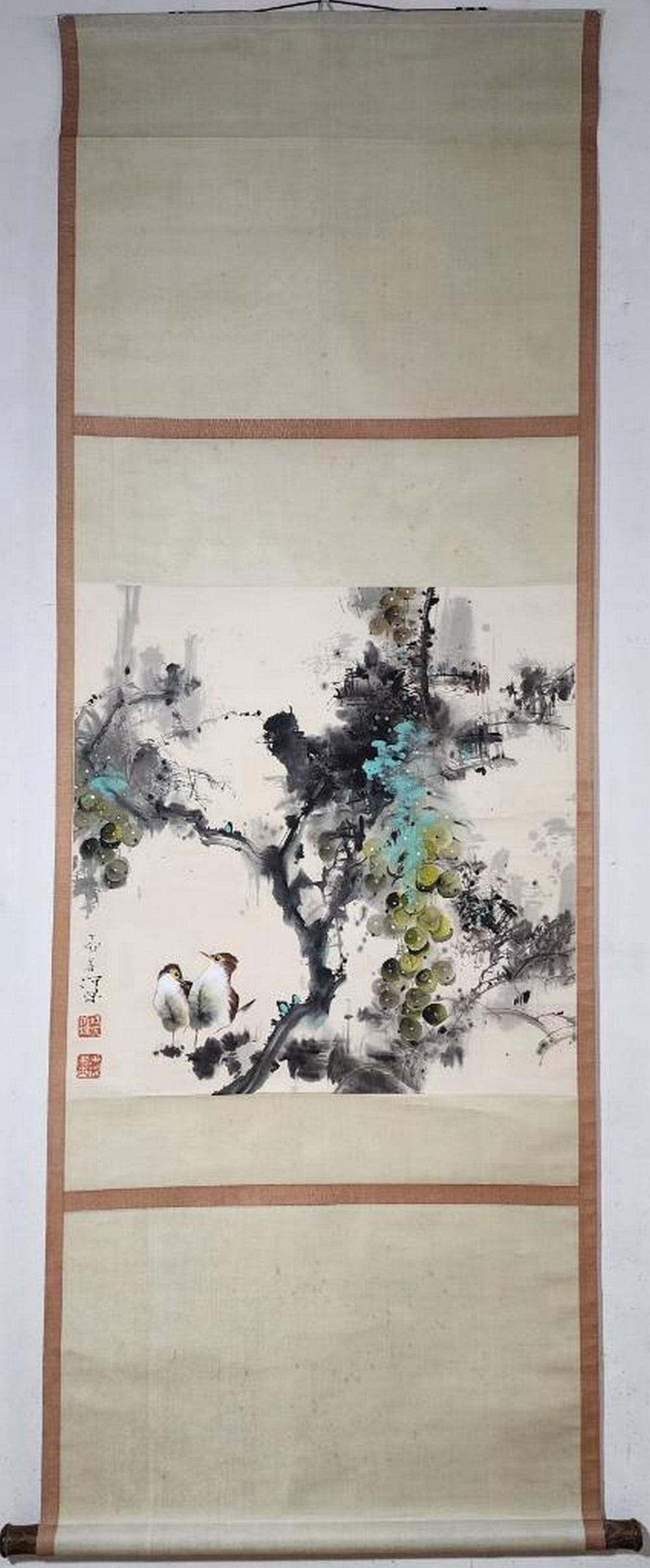 Inspired Chinese Brush Handpainting on Paper Scroll Bearing the Mark of Yang Shanshen (1 of 9)