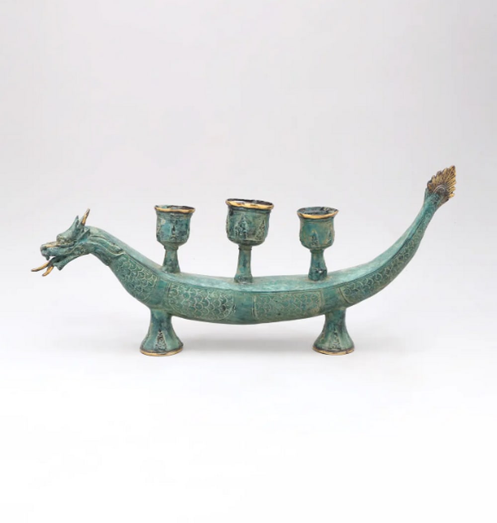 Brass Dragon Candle Holder – Lost Wax Casting (1 of 4)