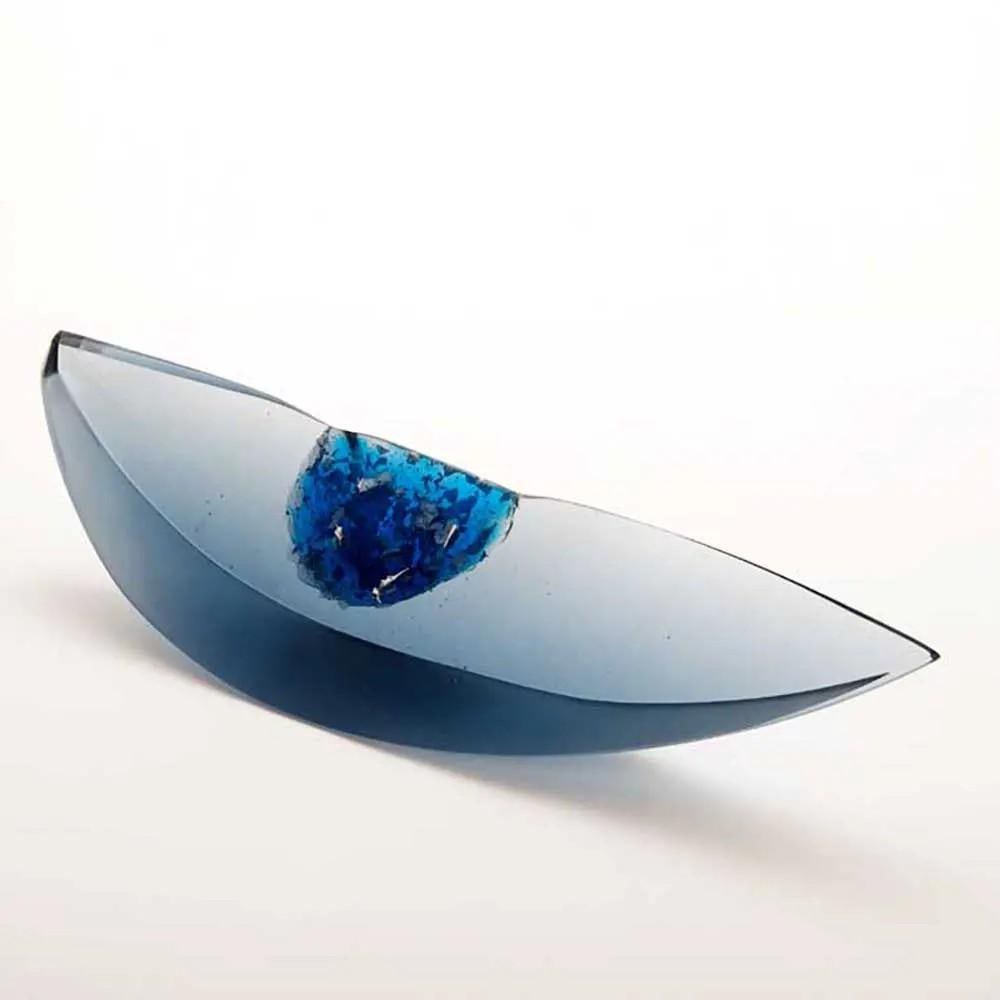 Sculptural Cast Glass ‘Spliced Steel’ Artwork by Jessamy Kelly": Sculptural Cast Glass ‘Spliced Steel’ Artwork by Jessamy Kelly" This captivating sculptural cast glass artwork by the skilled Jessamy Kelly showcases a perfect blend of modern elegance and cra