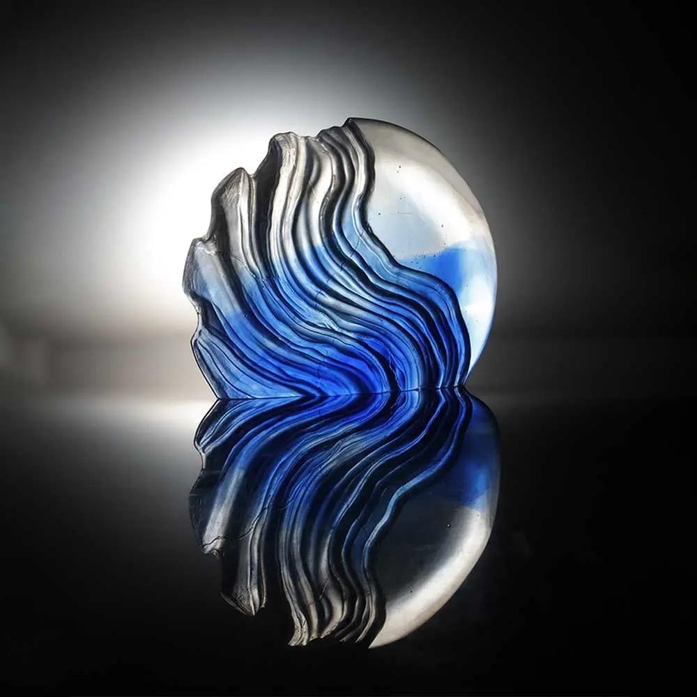 Wave: Modern Kiln Cast Sculpture by Sandra Balmer (1 of 1)