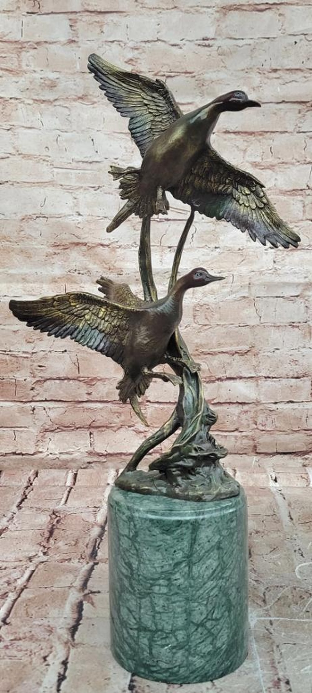 Mallards Ducks Bronze Sculpture by Nick - 19" x 9" (1 of 6)