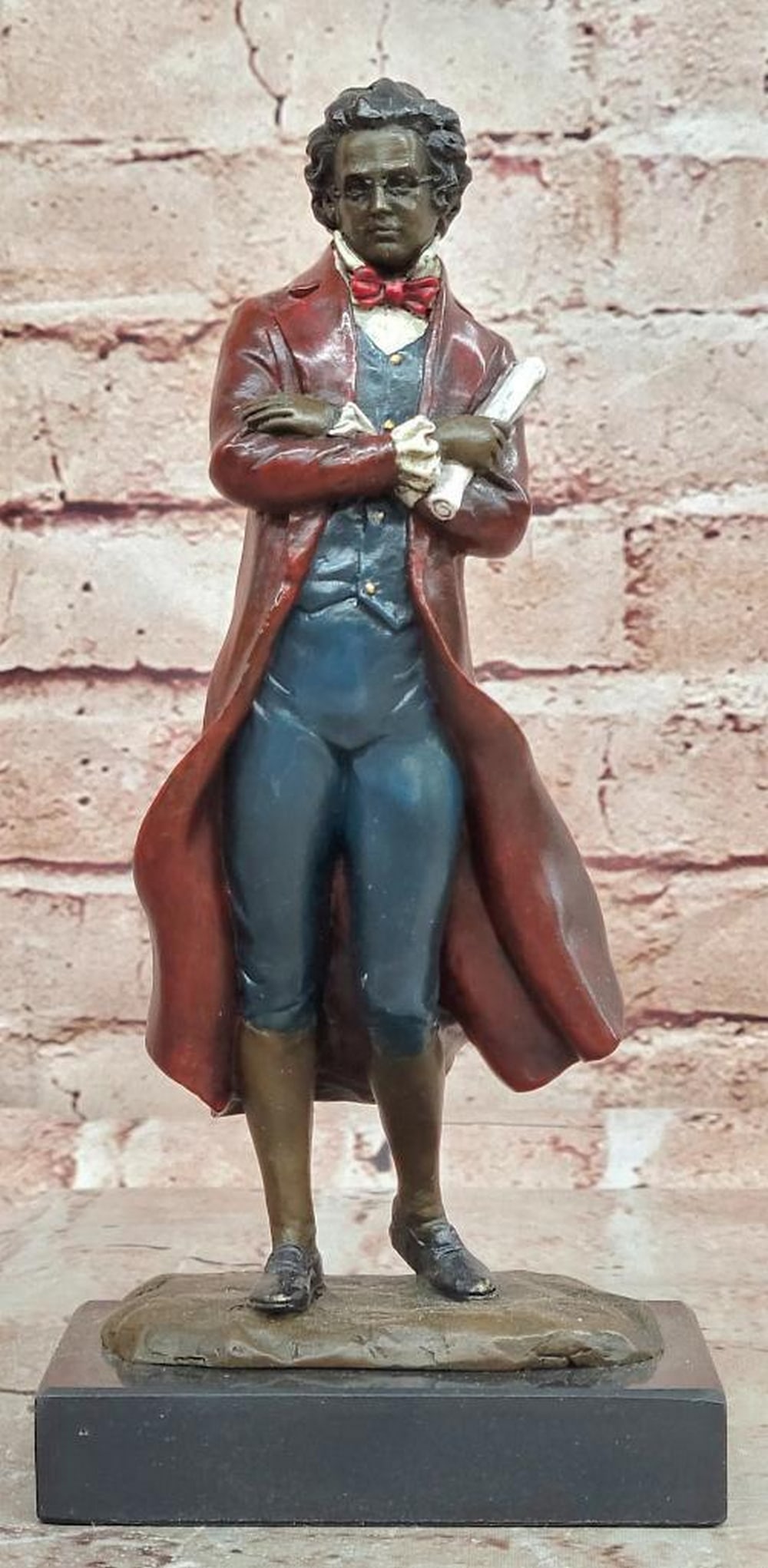 Milo Signed Franz Schubert Bronze Sculpture on Marble Base – 8.5" x 4" (1 of 6)