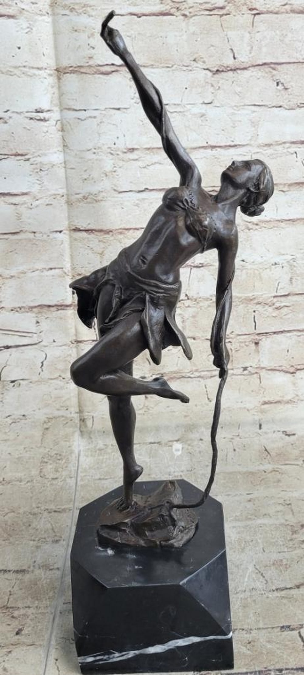 Art Deco Dancer Bronze Sculpture by D.H. Chiparus - 19" x 10": Art Deco Dancer Bronze Sculpture by D.H. Chiparus - 19" x 10" This striking bronze sculpture by D.H. Chiparus captures the elegance and movement of a stylish dancer, reflecting the influence o