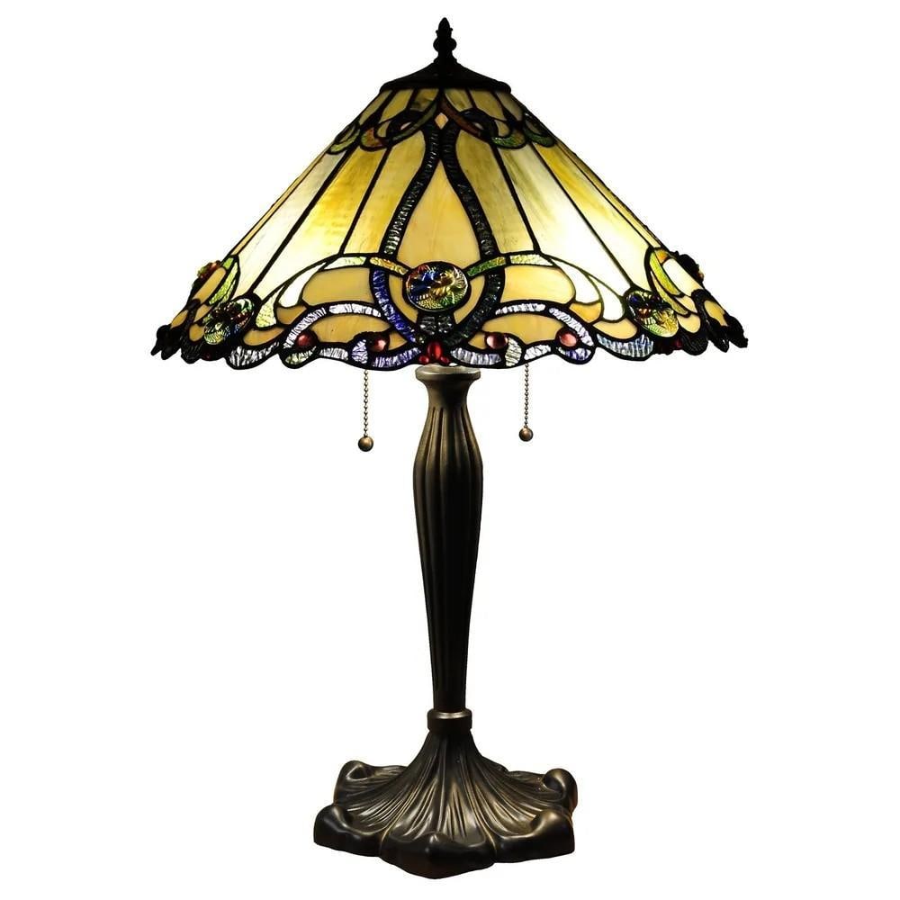 Tiffany-Style Victorian Table Lamp - Multi-Color (1 of 2)