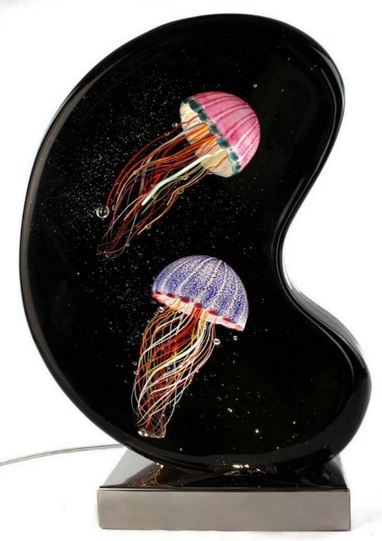 Murano Glass Exotic Aquarium Sculpture with LED Lamp (1 of 5)
