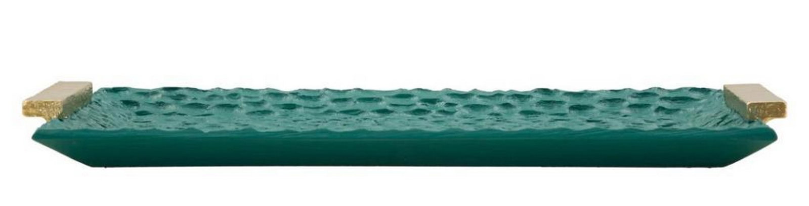 Chic Green Textured Serving Tray - 2
