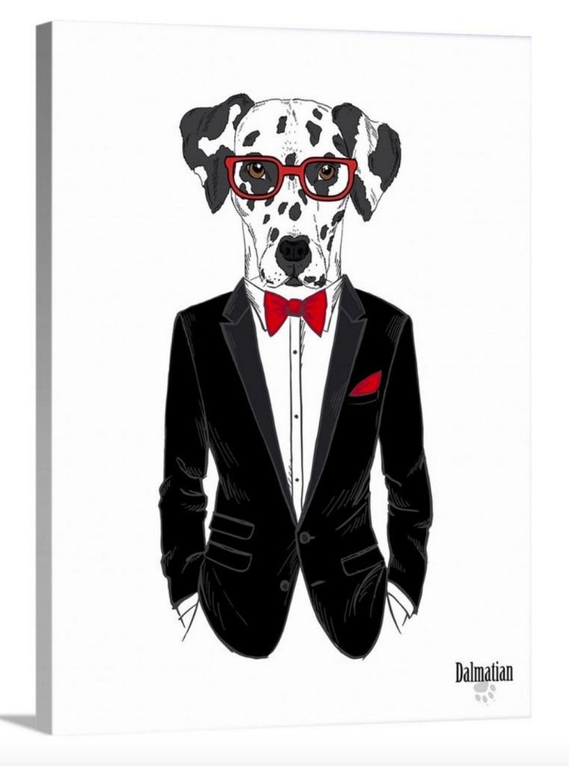 Dalmatian Dressed In Tuxedo Canvas Reproduction (1 of 1)