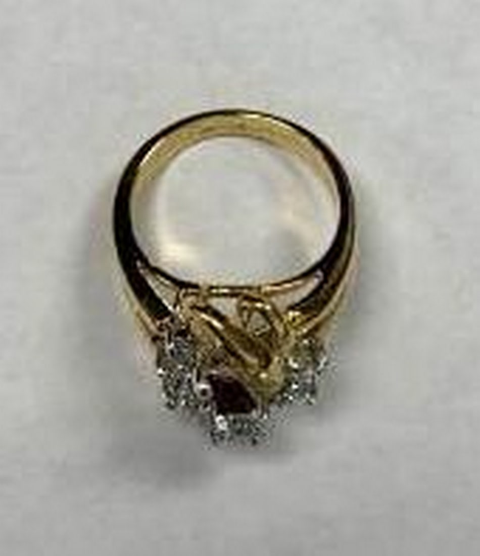 Cluster Ring in Gold Electroplate - 4