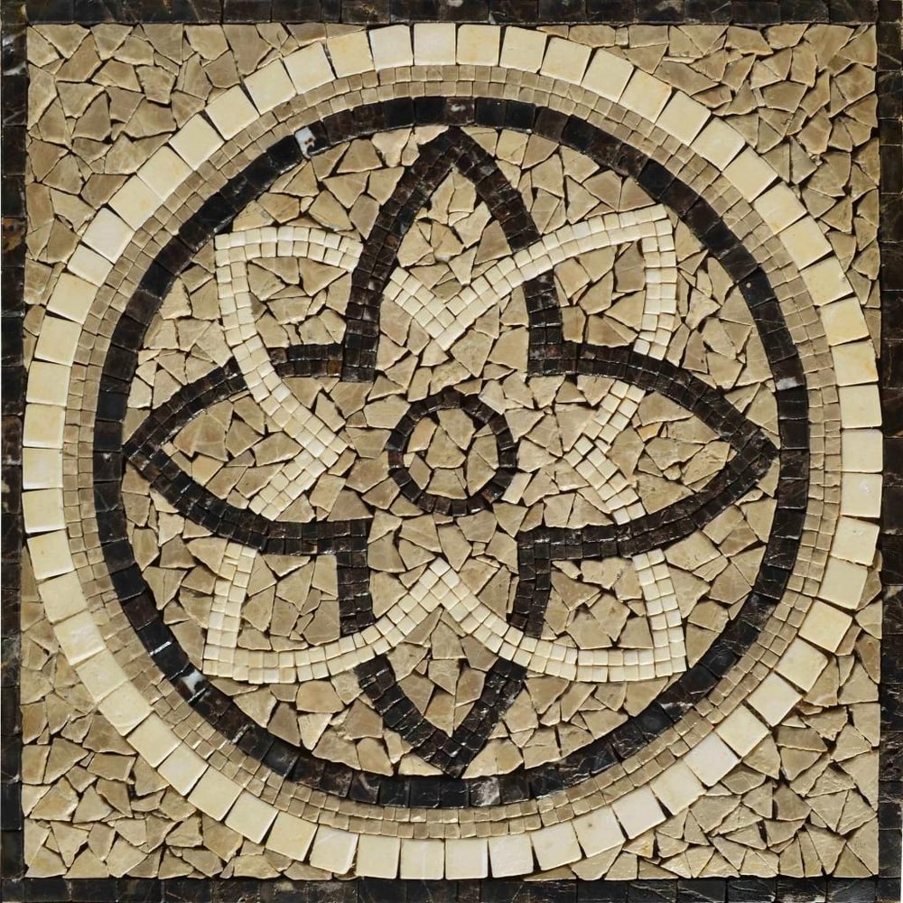 Anase Floral Marble Mosaic Panel (1 of 2)
