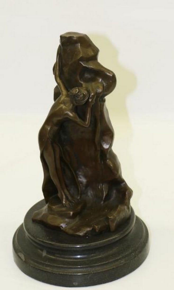 Sexy Goddess Behind a Wall Bronze Sculpture: Sexy Goddess Behind a Wall Bronze Sculpture Mysterious and alluring, this reproduction bronze sculpture features a sensual goddess figure posed provocatively behind a textured wall. Partially hidden y