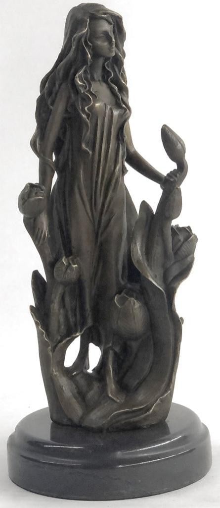 Flower Girl Bronze Sculpture