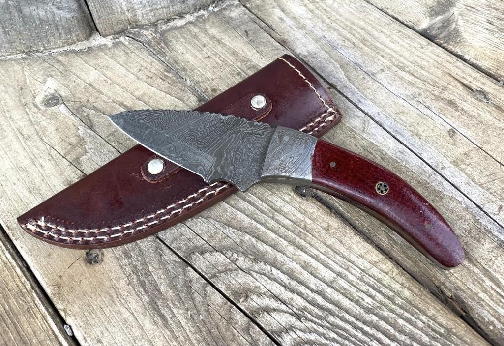 9'' Damascus Drop Point Blade: For A