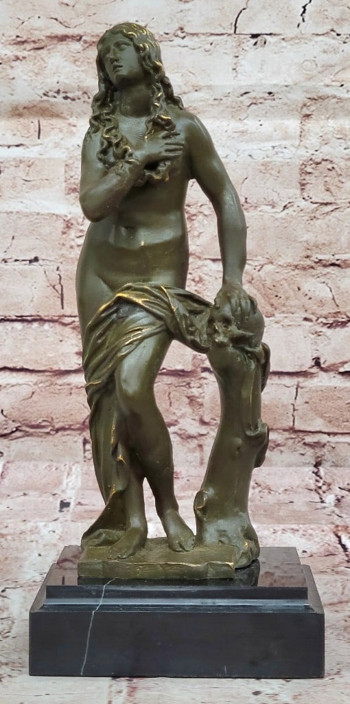 Greek Nymph Amalthea Original Bronze Statue - 11'' x 5'': Greek Nymph Amalthea Original Bronze Statue - 11x34 x 5x34 This exquisite bronze sculpture portrays Amalthea, the mythic nymph celebrated in Greek legend for nurturing the infant Zeus. Radiating grace