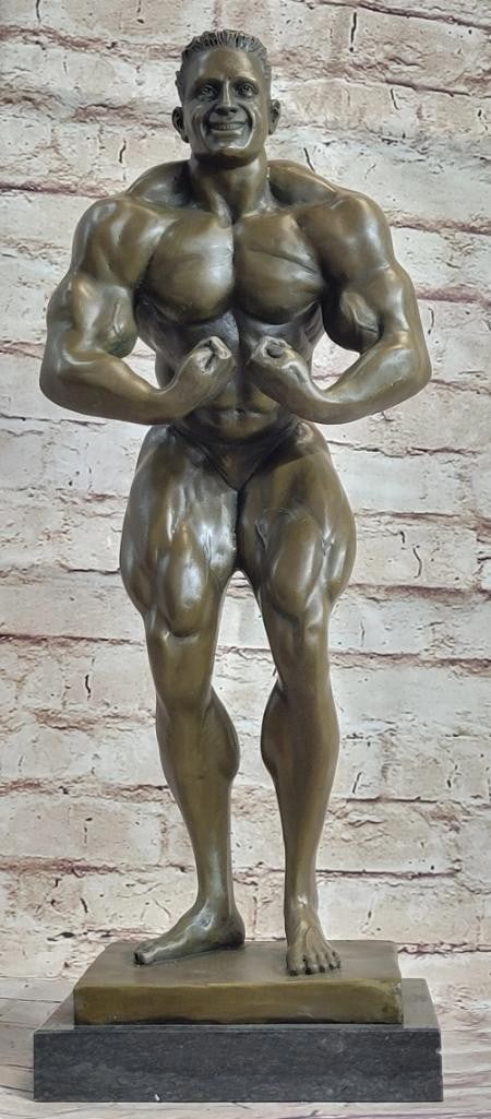 Iron Man Bronze Sculpture by Anderson - 18'' x 6'': Iron Man Bronze Sculpture by Anderson - 18x34 x 6x34 This striking bronze sculpture by American artist Anderson captures the essence of strength and determination, portraying Iron Man in a confident s