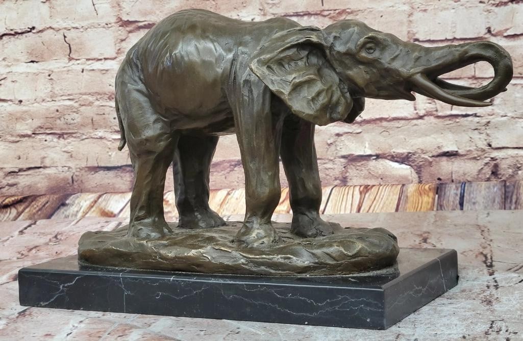 Wild African Elephant Original Bronze Statue - 9.5'' x 13'' (1 of 6)