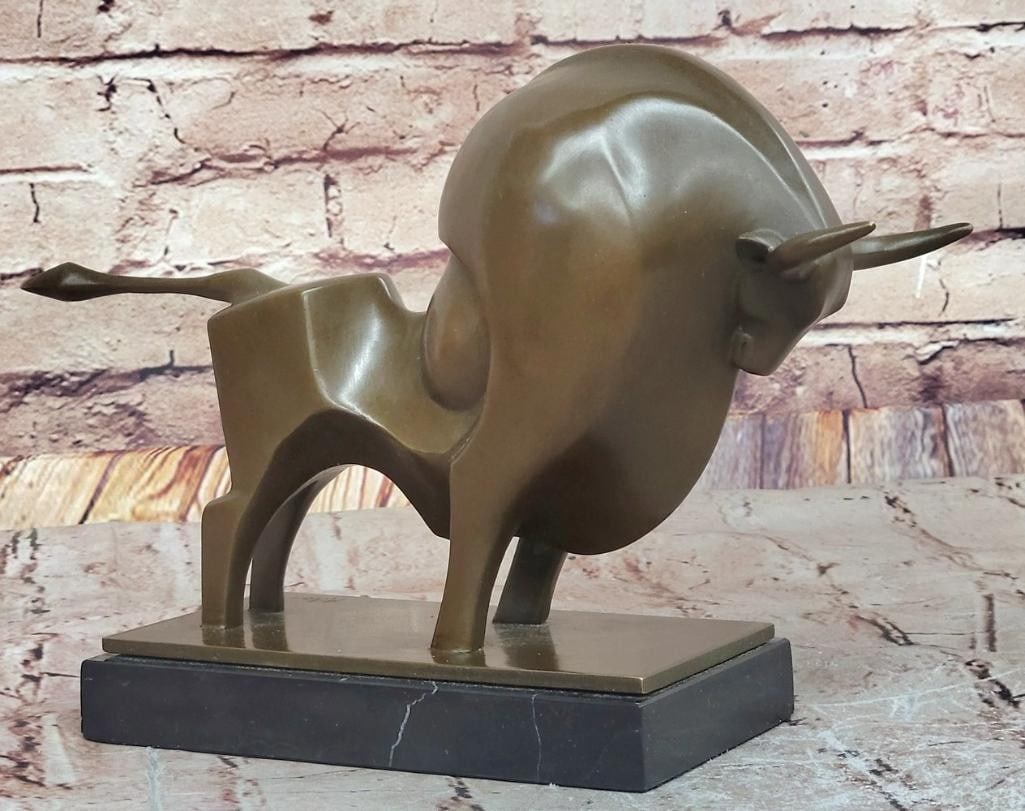 Abstract Modern Era Bull Original Bronze - 8'' x 12'' (1 of 6)
