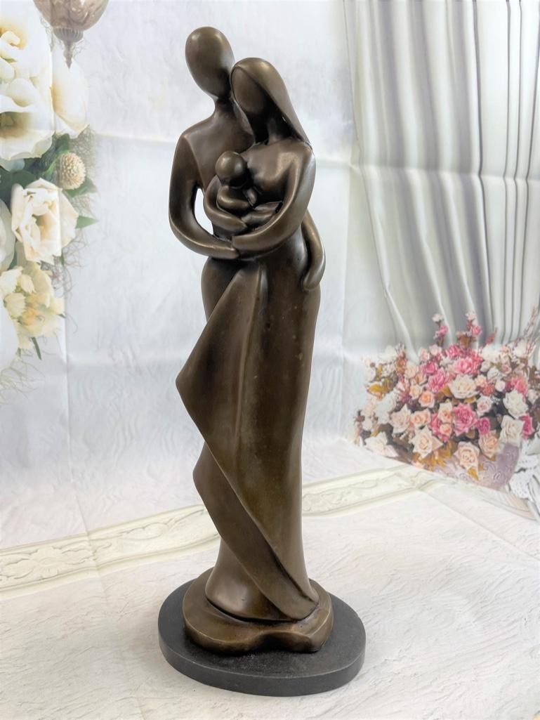 Loving Family Bronze Sculpture