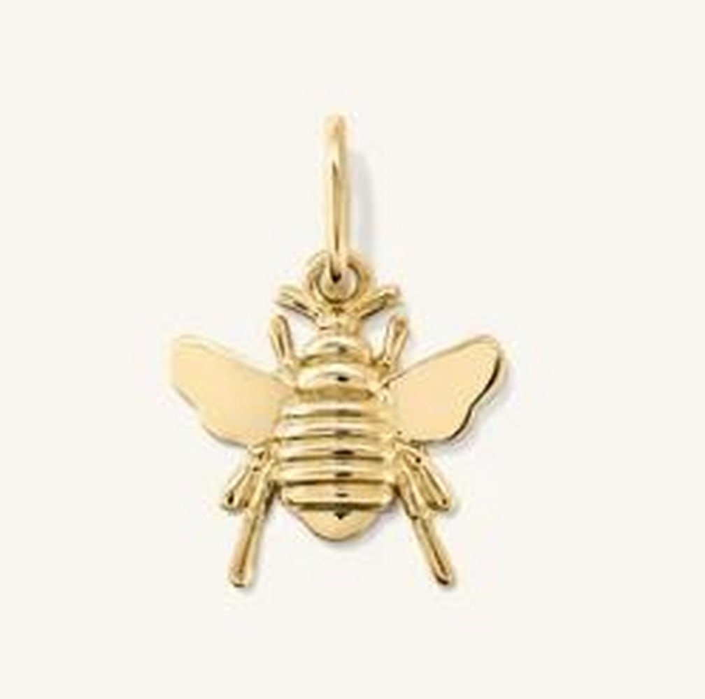 14K Yellow Gold Bee Pendant: 14K Yellow Gold Bee Pendant This pendant captures the beauty and symbolism of the beloved bee with intricate detailing and a radiant gold finish. Crafted from 14K yellow gold, its delicate wings and