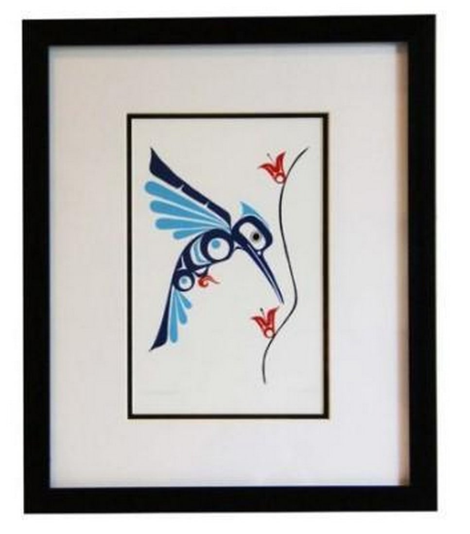 Flight Of Blossoms: Flight Of Blossoms. In this vibrant artwork by artist Eric Parnell, the hummingbird takes flight toward a blooming flower, embodying the delicate dance of nature's cycles. The bird's swift, graceful
