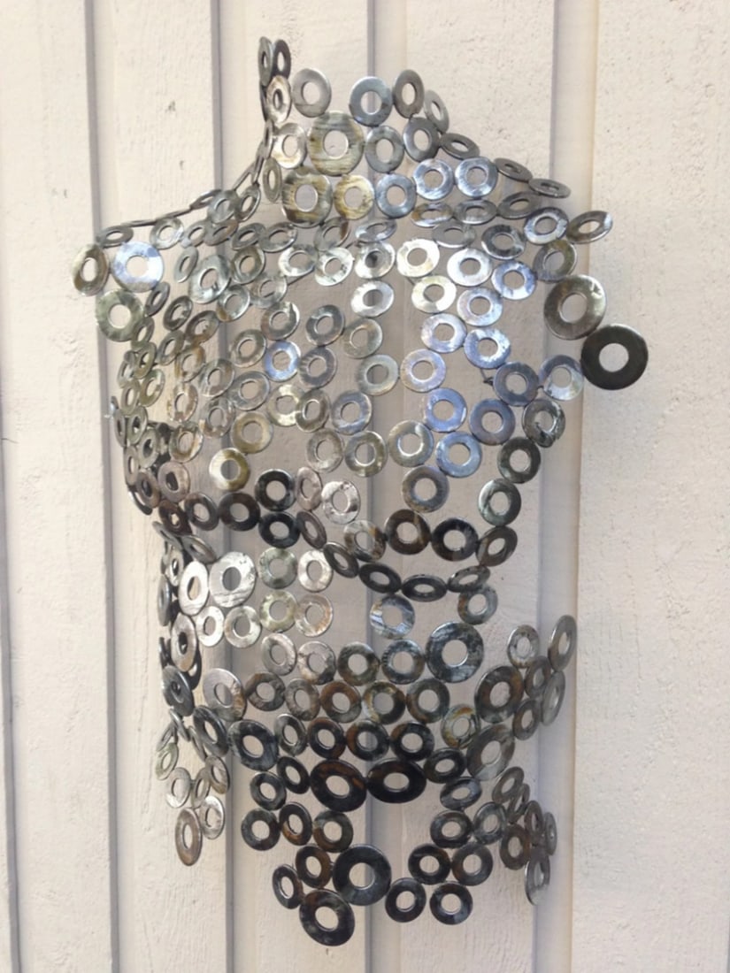 Metal Male Torso Statue (1 of 2)
