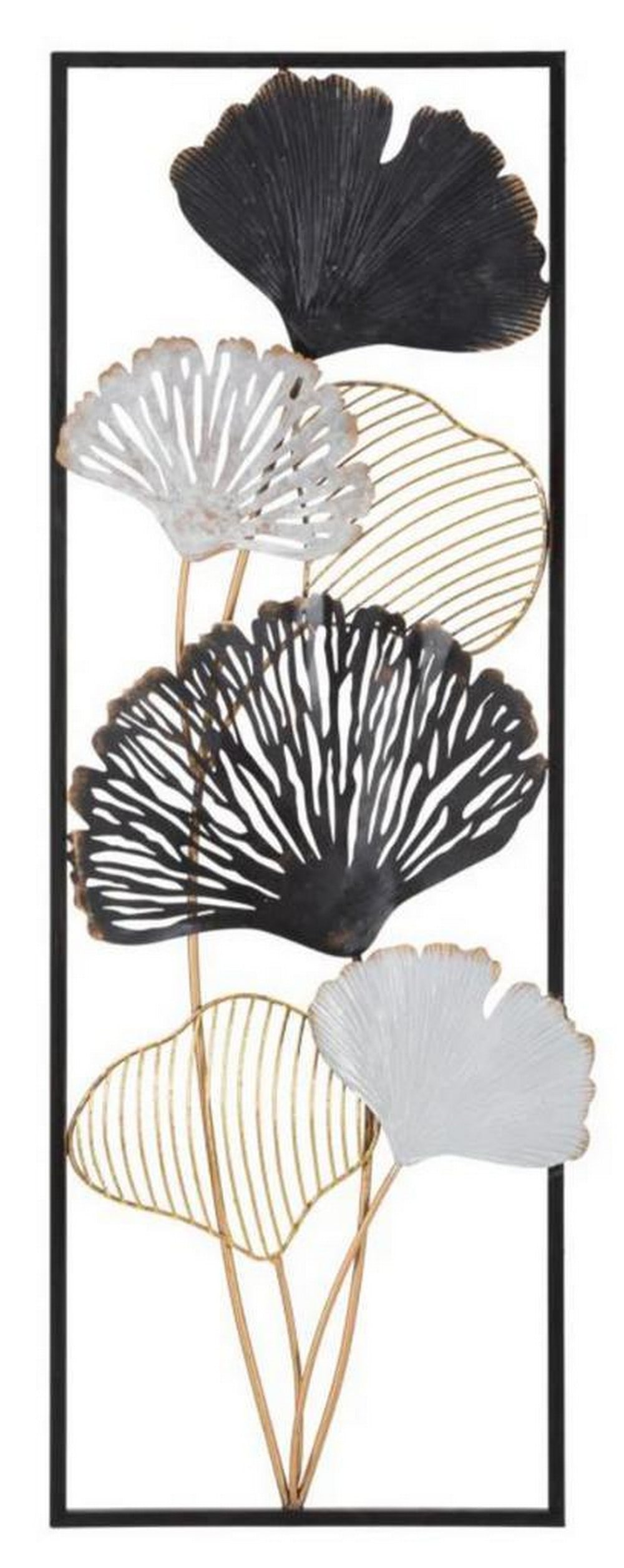 Large Framed Metal Leaf Wall Art: Large Framed Metal Leaf Wall Art Embrace the latest trend in wall decor with this metal panel featuring nature-inspired designs. 3D panels, showcasing geometric patterns, flowers, and animals, add a t