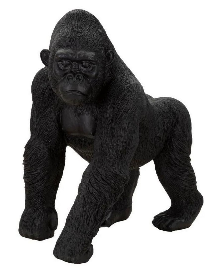 Elegant Black Gorilla Sculpture for Modern Decor. (1 of 8)