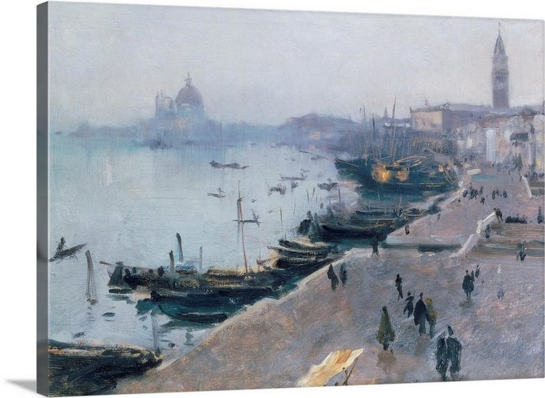 'Venice in Grey Weather'' - Wall Art Reproduction by John Singer Sargent: "Venice in Grey Weather" - Wall Art Reproduction by John Singer Sargent John Singer Sargent, an American expatriate artist, was widely regarded as the foremost portrait painter of his generati