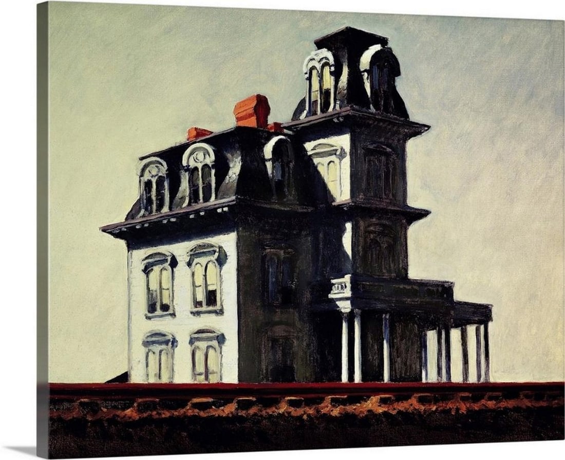 'The House by the Railroad'' (1925) - Wall Art Reproduction by Edward Hopper: "The House by the Railroad" (1925) - Wall Art Reproduction by Edward Hopper Edward Hopper (1882 -1967) was a celebrated American realist painter known for his evocative depictions of urban lif
