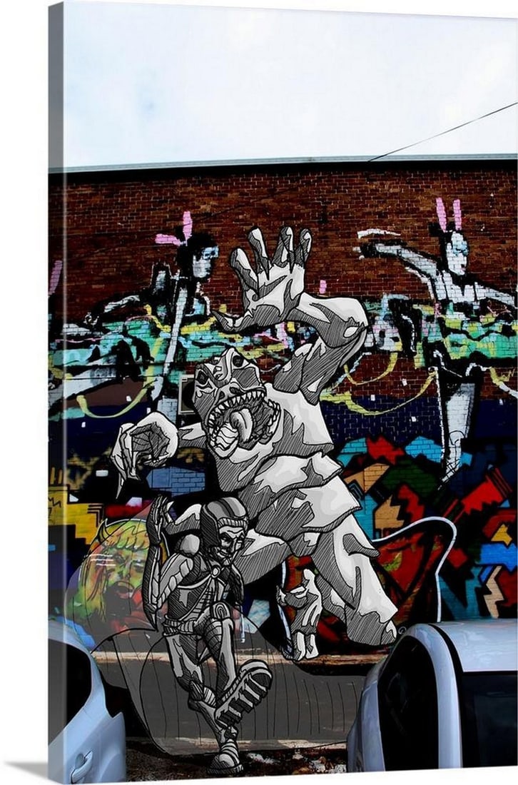 Newtown Speedster - 'Portals' Framed Print Wall Art: Newtown Speedster - 'Portals' Framed Print Wall Art Elevate your space with Newtown Speedster - Portals, a striking framed print that blends motion and mystery. Featuring bold contrasts and dynamic co