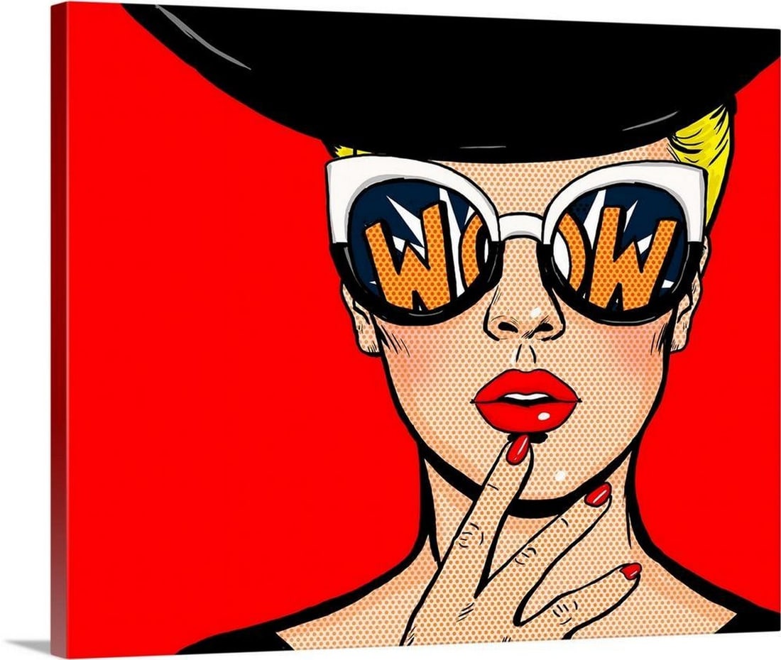 Pop Art Style 'Pondering Women' Framed Print Wall Art (1 of 1)