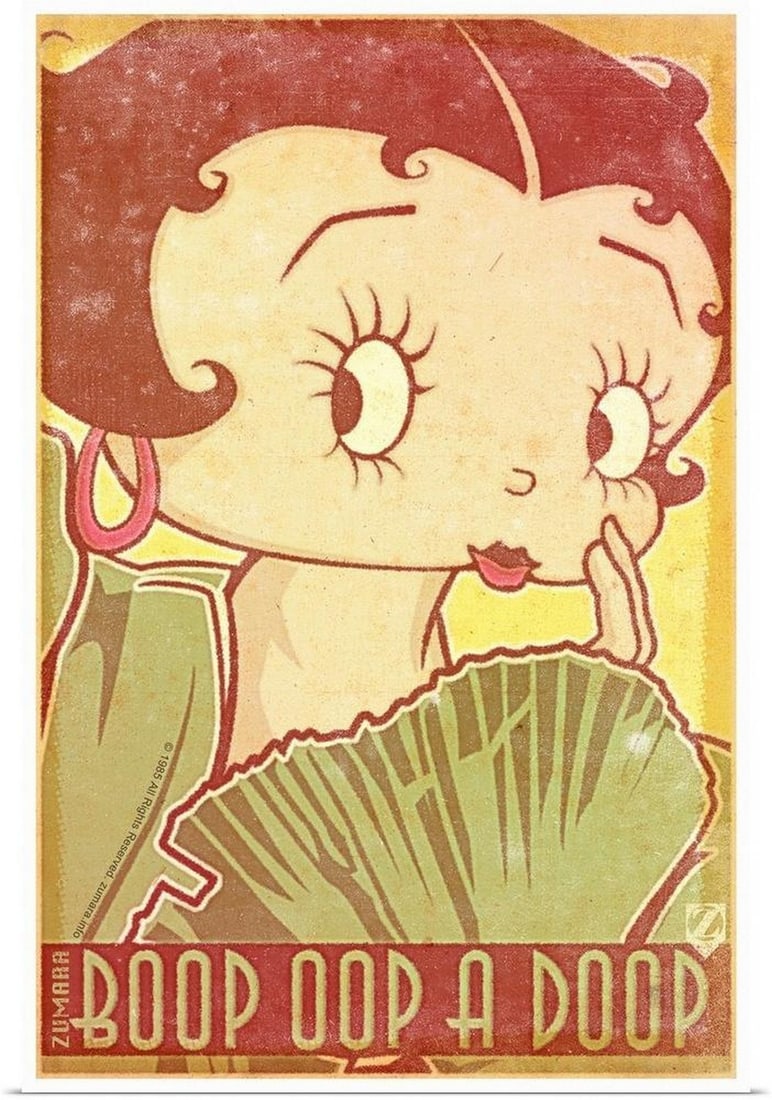 Betty Boop Vintage A Doop 3 Wall Art Poster Print: Betty Boop Vintage A Doop 3 Wall Art Poster Print Playful and retro comic-style poster print wall art featuring Betty Boop in her iconic "A Doop" pose. This vibrant piece captures the timeless
