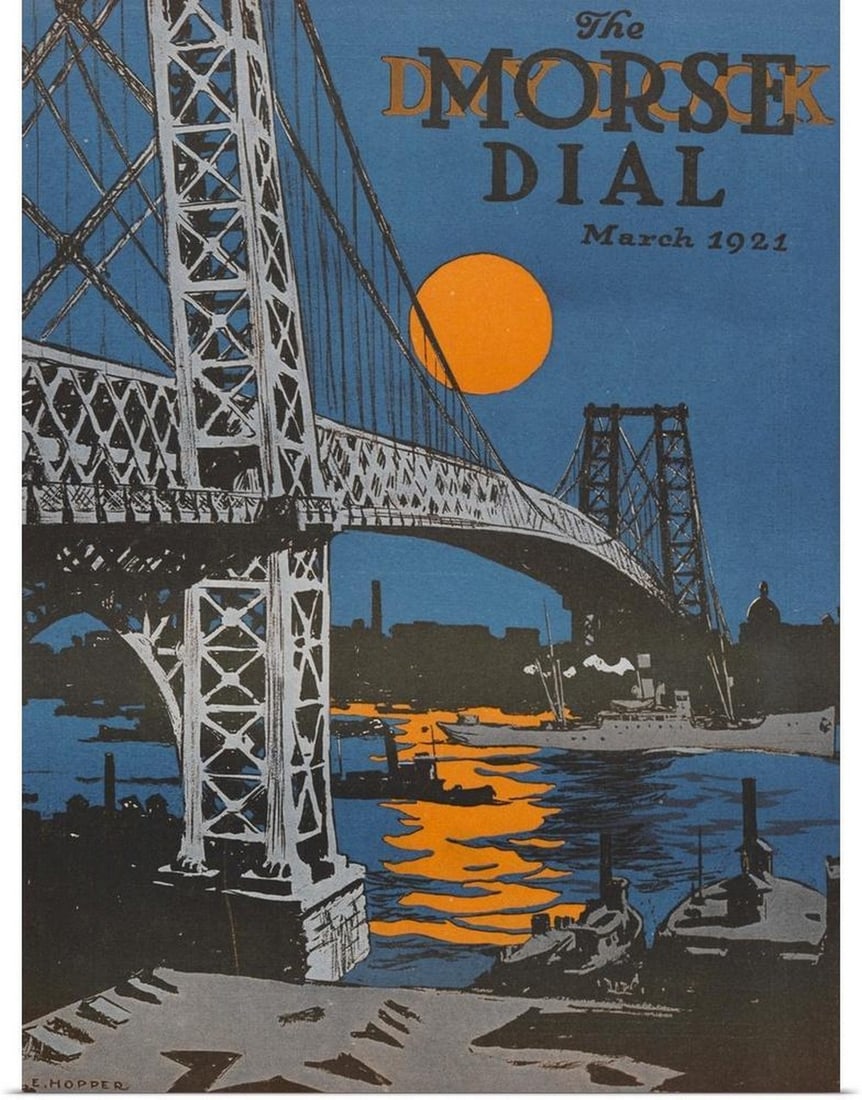 Poster Print Morse Ship Yards at Night, Front Cover of the Morse Dry Dock Dial, March 1921 Wall Art (1 of 2)