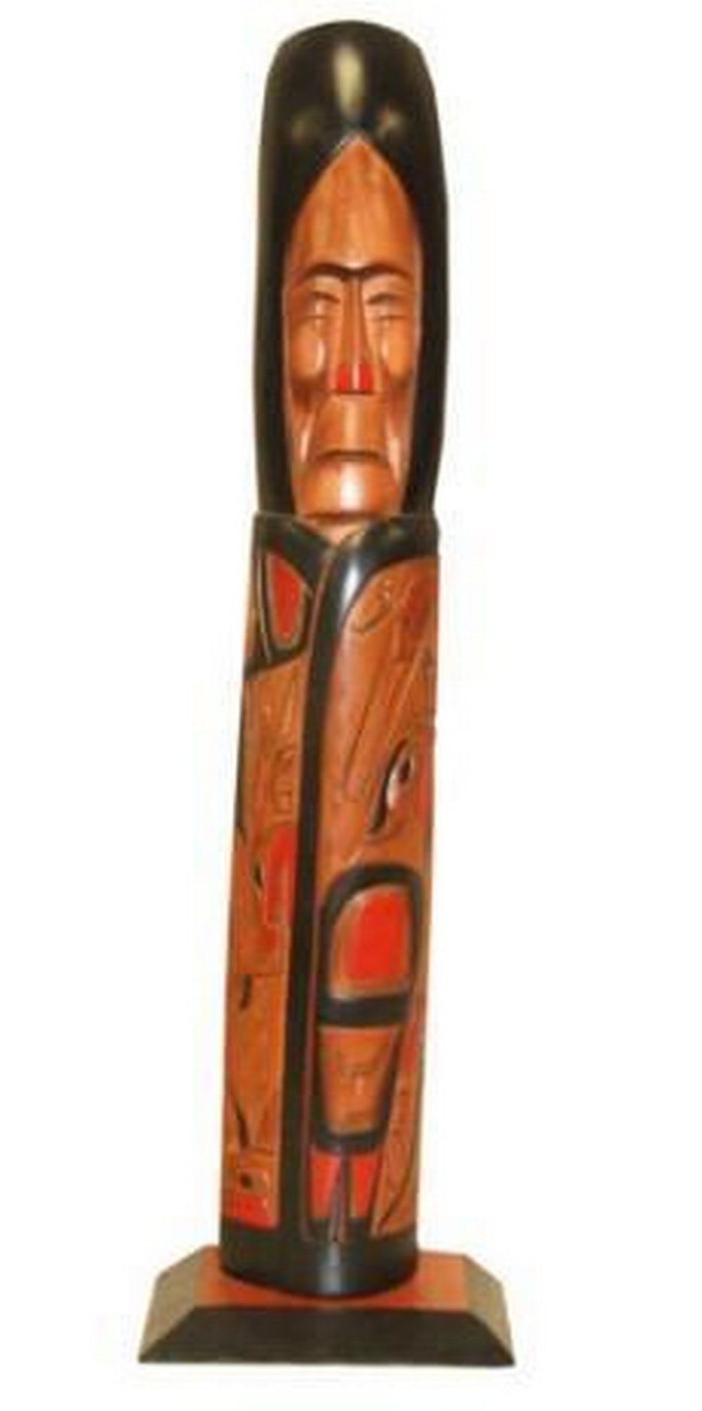 Timber Chief Wooden Sculpture: Timber Chief Wooden Sculpture Tony Yelton has beautifully hand carved this original wooden sculpture and applied fluid lines of detail and a subtle colour wash. The Chief is portrayed with his