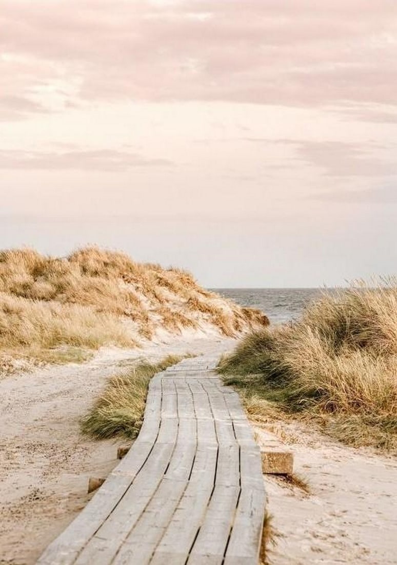 Coastal Escape: Coastal Escape Poster Print Transport yourself to a peaceful retreat with this captivating poster print, depicting a serene coastal path leading toward the sea. The soft waves, golden sands, and