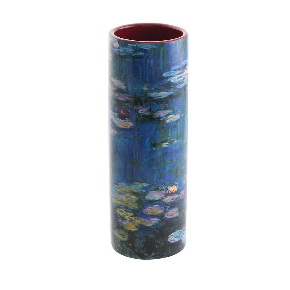 Water Lilies Porcelain Small Vase: Water Lilies Porcelain Small Vase This small cylindrical vase is decorated with a design after Claude Monet's celebrated Water Lilies series, inspired by the pond and gardens at his home in Giverny.