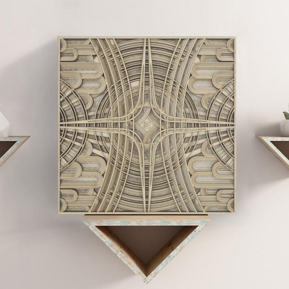 Twilight Stereoscopic 3D Wooden Wall Art: Twilight Stereoscopic 3D Wooden Wall Art Introduce a touch of elegance and depth to your home with the Twilight Multi-Layer Wooden Wall Art. This intricately designed piece features laser-cut MDF