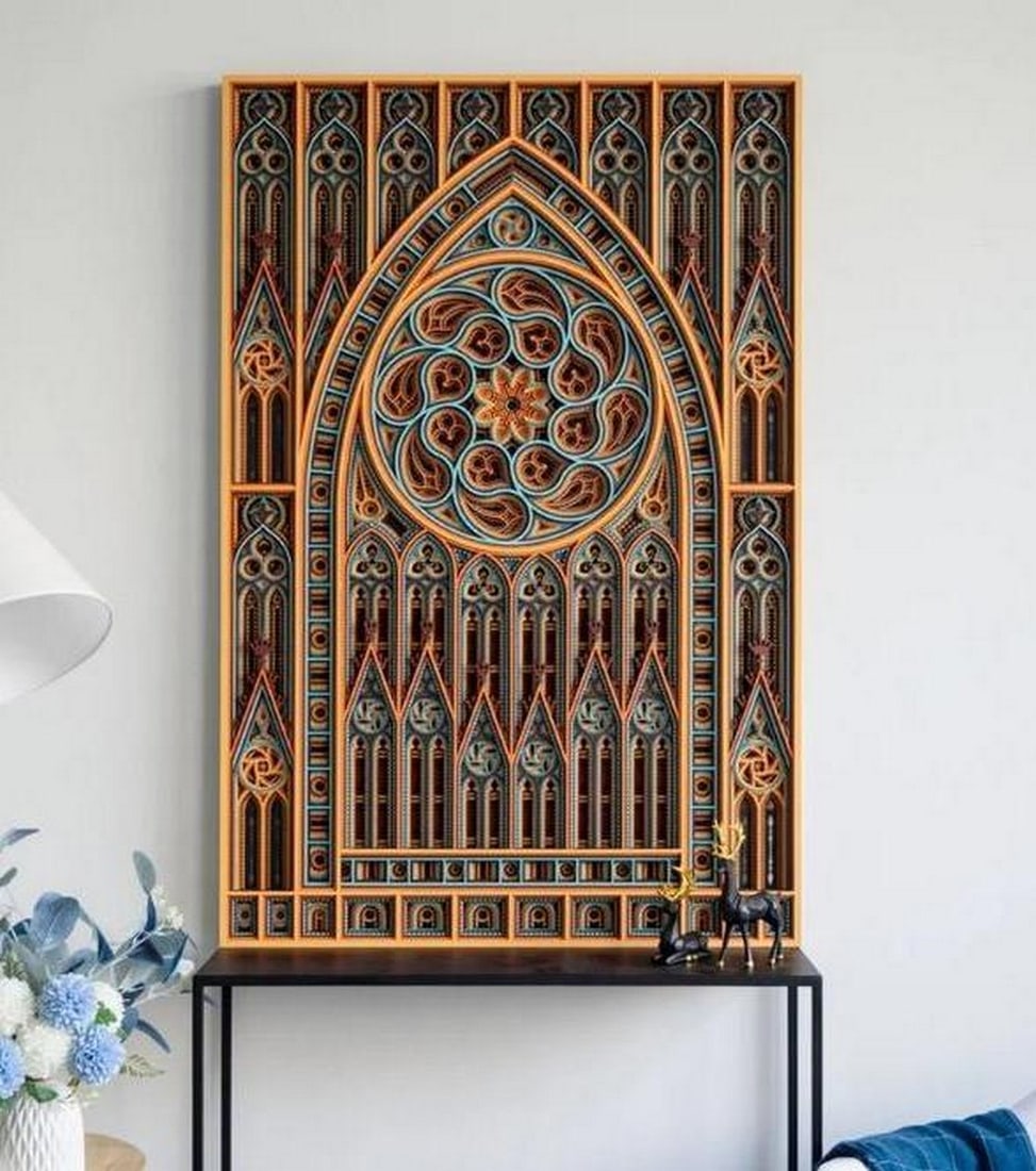 Regal Palace 3D Multi-Layer Wooden Wall Art (1 of 3)