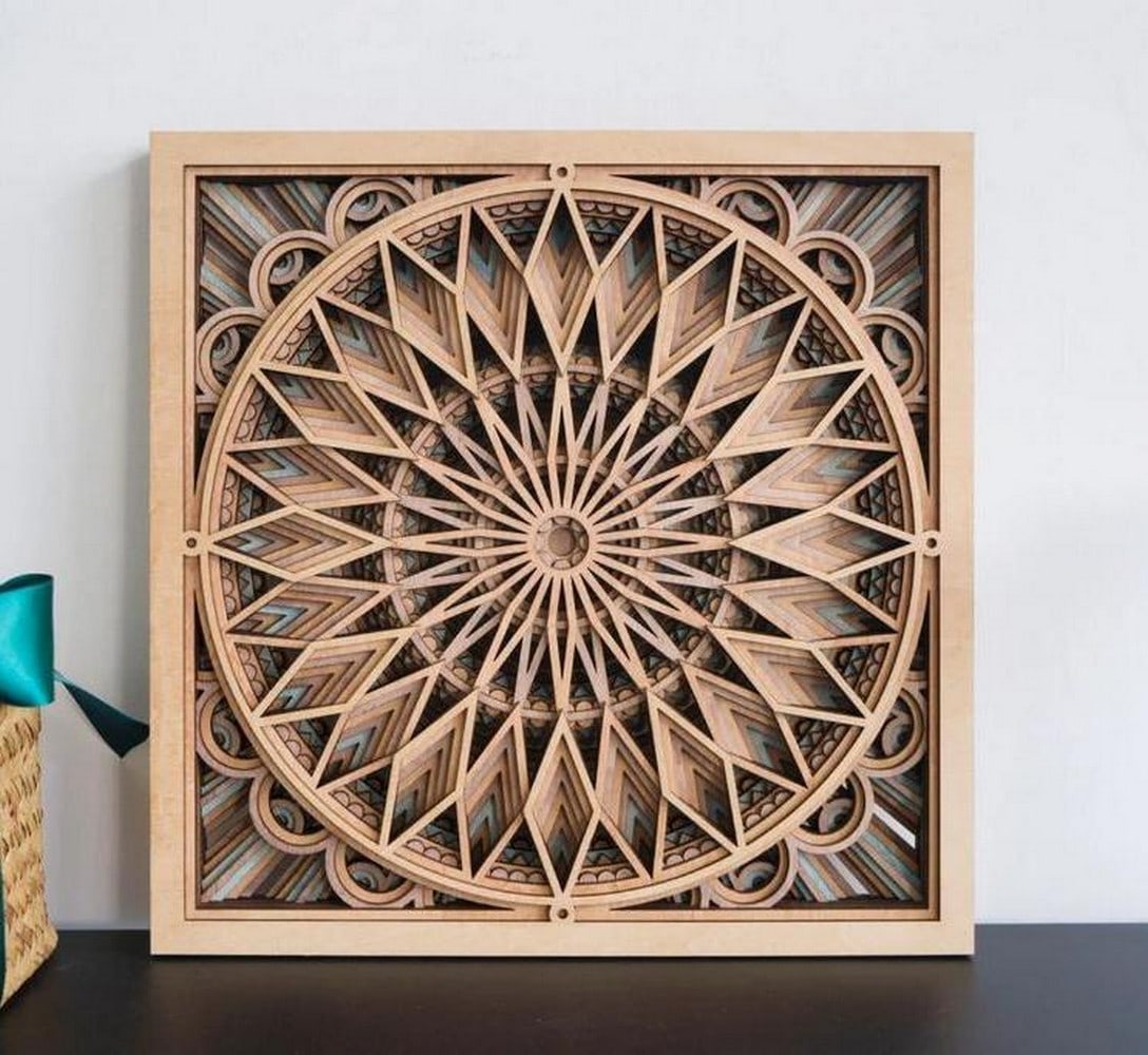 Sacred Heart Mandala Multi-Layer Wall Art (1 of 5)